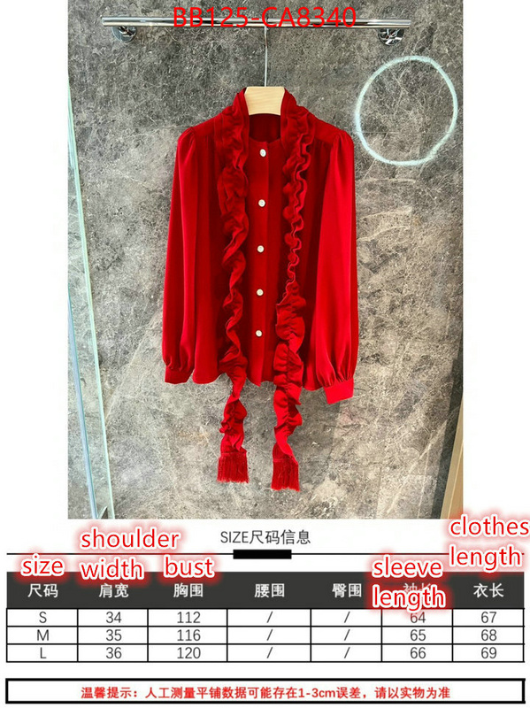 Clothing-Valentino fake aaaaa ID: CA8340 $: 125USD