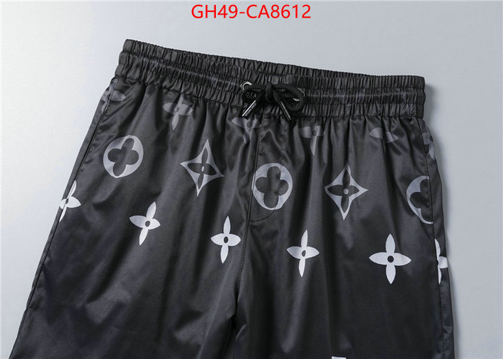 Beach Shorts-LV luxury fake ID: CA8612 $: 49USD