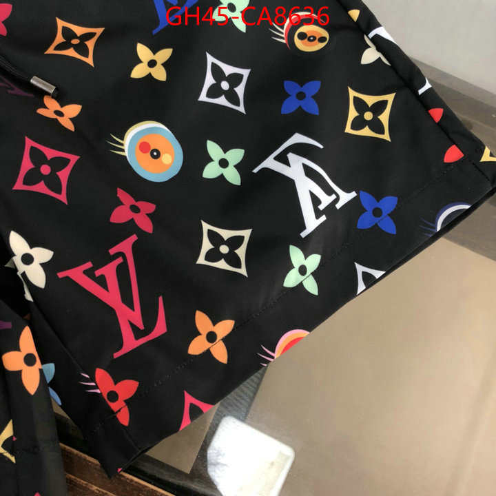 Beach Shorts-LV where quality designer replica ID: CA8636 $: 45USD