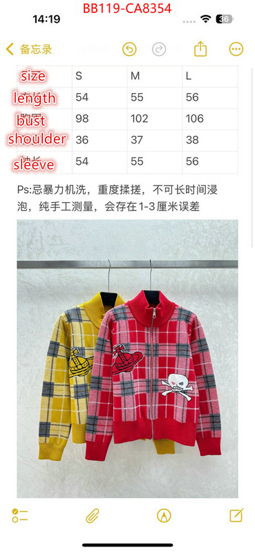 Clothing-Vivienne Westwood top sale ID: CA8354 $: 119USD