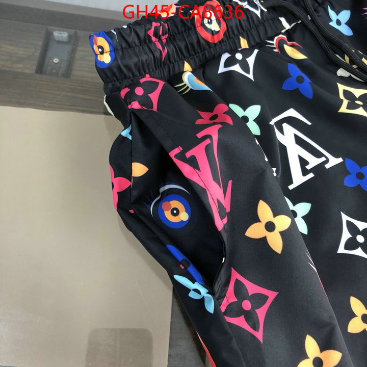 Beach Shorts-LV where quality designer replica ID: CA8636 $: 45USD