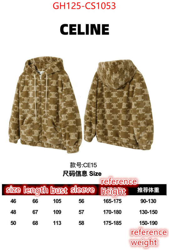 Clothing-Celine buy high quality cheap hot replica ID: CS1053 $: 125USD