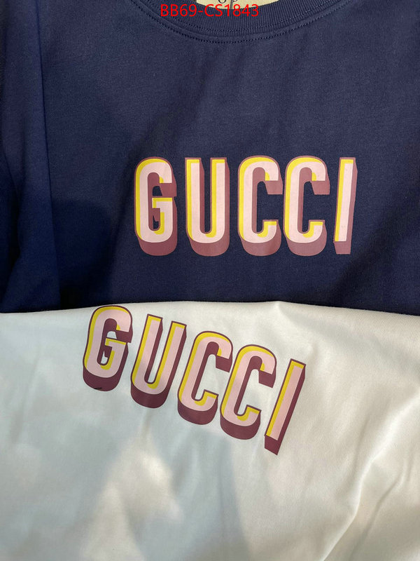 Clothing-Gucci aaaaa quality replica ID: CS1843 $: 69USD