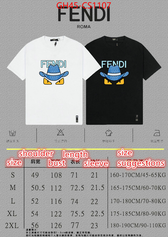 Clothing-Fendi how to start selling replica ID: CS1107 $: 45USD