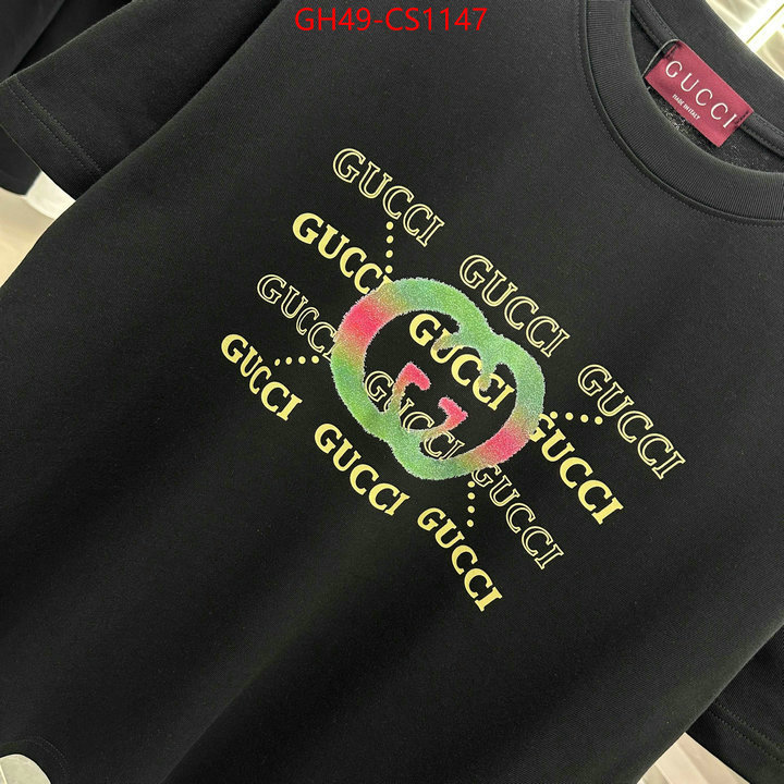 Clothing-Gucci high quality 1:1 replica ID: CS1147 $: 49USD