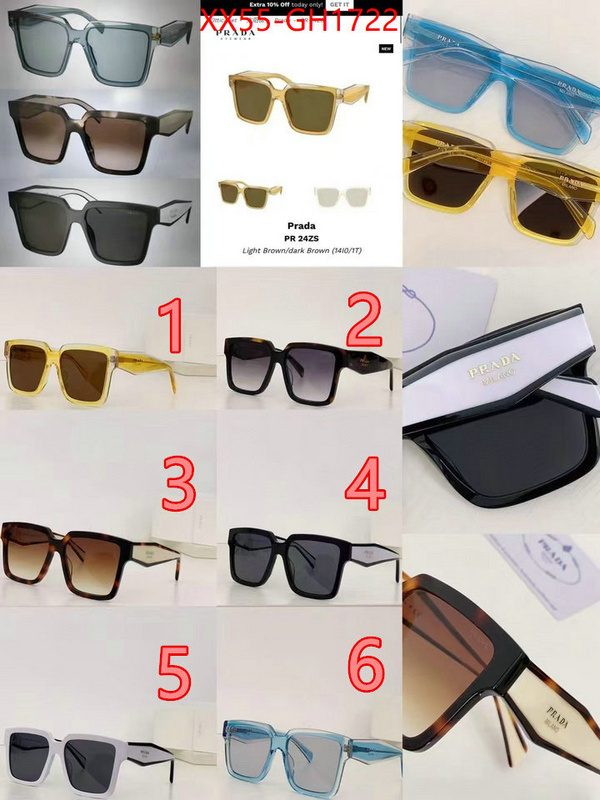 Glasses-Prada the highest quality fake ID: GH1722 $: 55USD