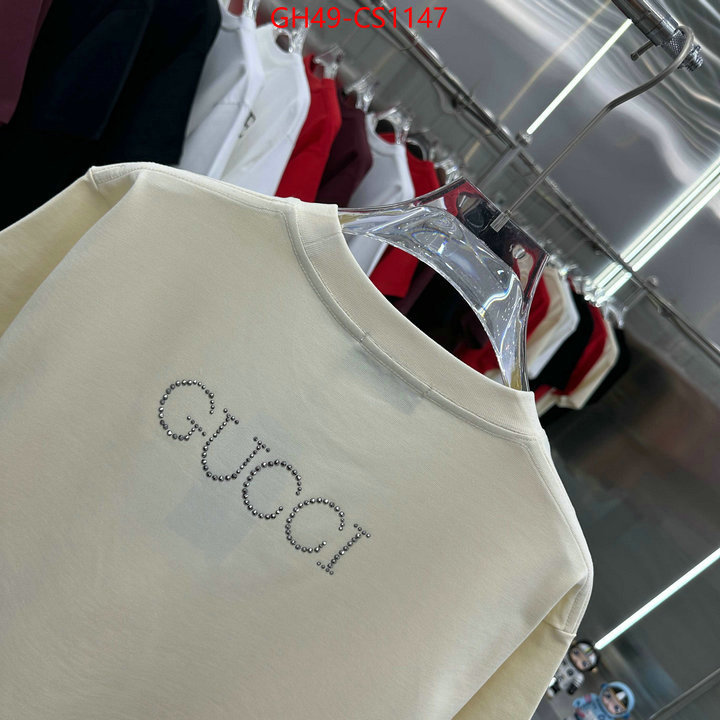 Clothing-Gucci high quality 1:1 replica ID: CS1147 $: 49USD