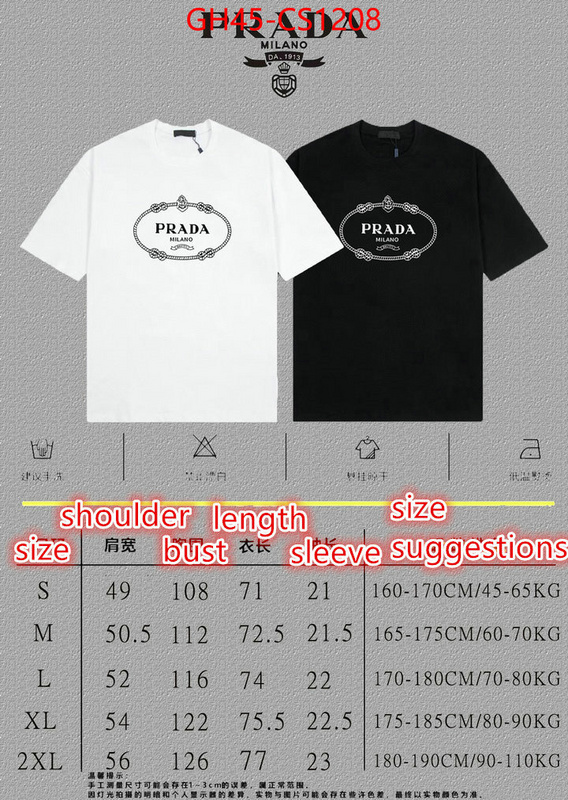 Clothing-Prada 7 star quality designer replica ID: CS1208 $: 45USD