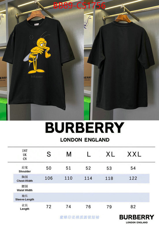 Clothing-Burberry best wholesale replica ID: CS1756 $: 89USD