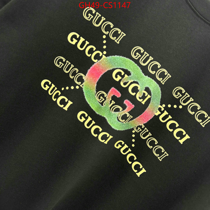 Clothing-Gucci high quality 1:1 replica ID: CS1147 $: 49USD