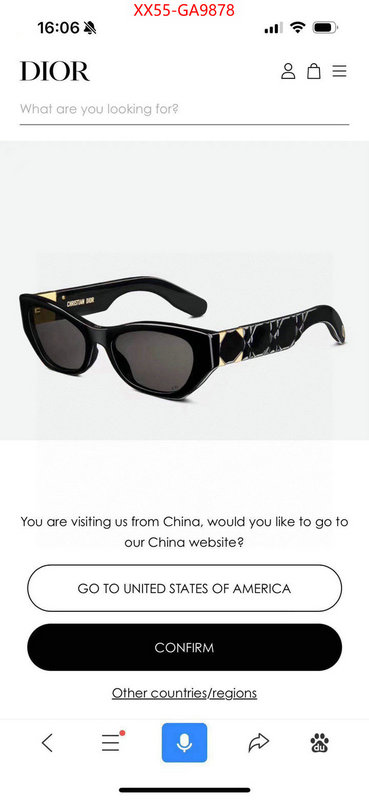 Glasses-Dior high-end designer ID: GA9878 $: 55USD