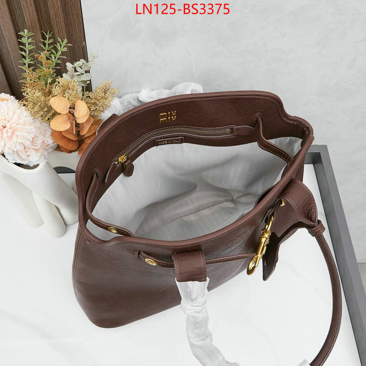 Miu Miu Bags(4A)-Handbag- shop cheap high quality 1:1 replica ID: BS3375 $: 125USD,