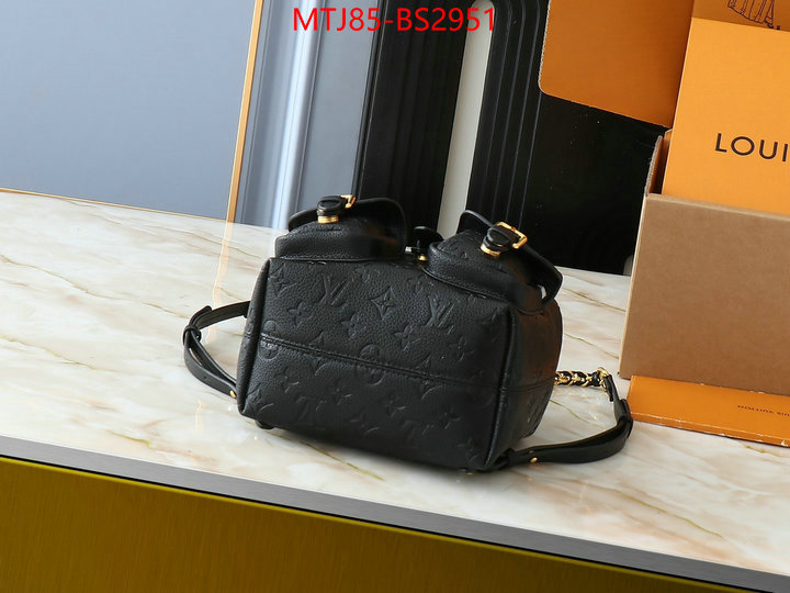 LV Bags(4A)-Backpack- where to buy high quality ID: BS2951 $: 85USD,