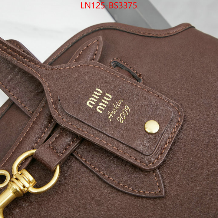 Miu Miu Bags(4A)-Handbag- shop cheap high quality 1:1 replica ID: BS3375 $: 125USD,