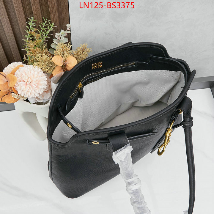 Miu Miu Bags(4A)-Handbag- shop cheap high quality 1:1 replica ID: BS3375 $: 125USD,