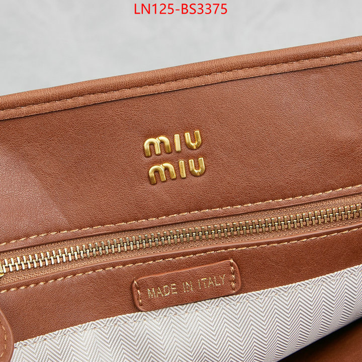 Miu Miu Bags(4A)-Handbag- shop cheap high quality 1:1 replica ID: BS3375 $: 125USD,