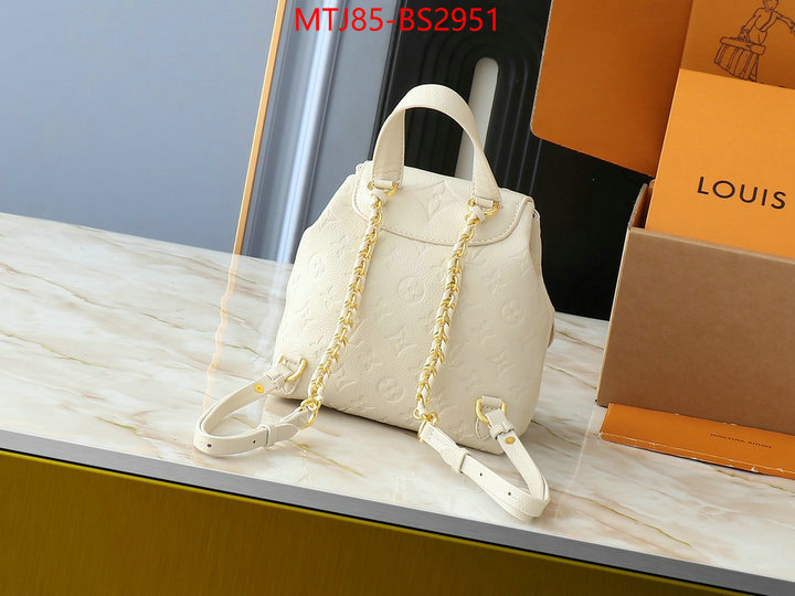 LV Bags(4A)-Backpack- where to buy high quality ID: BS2951 $: 85USD,