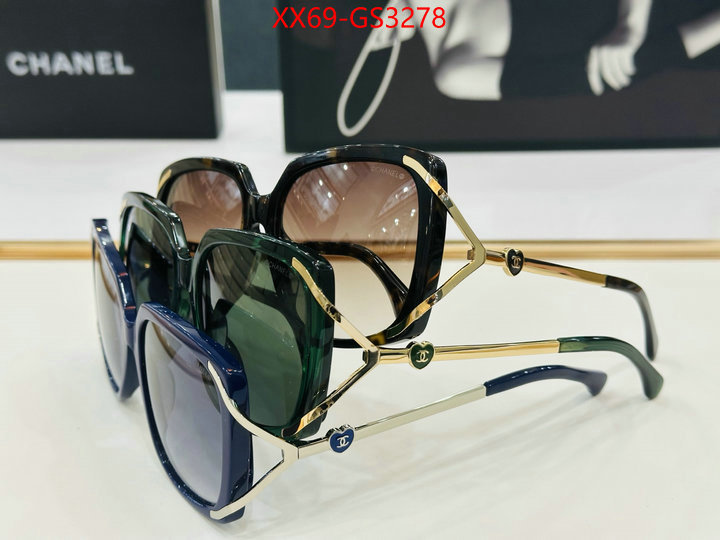 Glasses-Chanel the highest quality fake ID: GS3278 $: 69USD