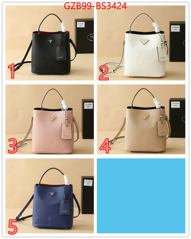 Prada Bags(4A)-bucket bag high quality happy copy ID: BS3424 $: 99USD,