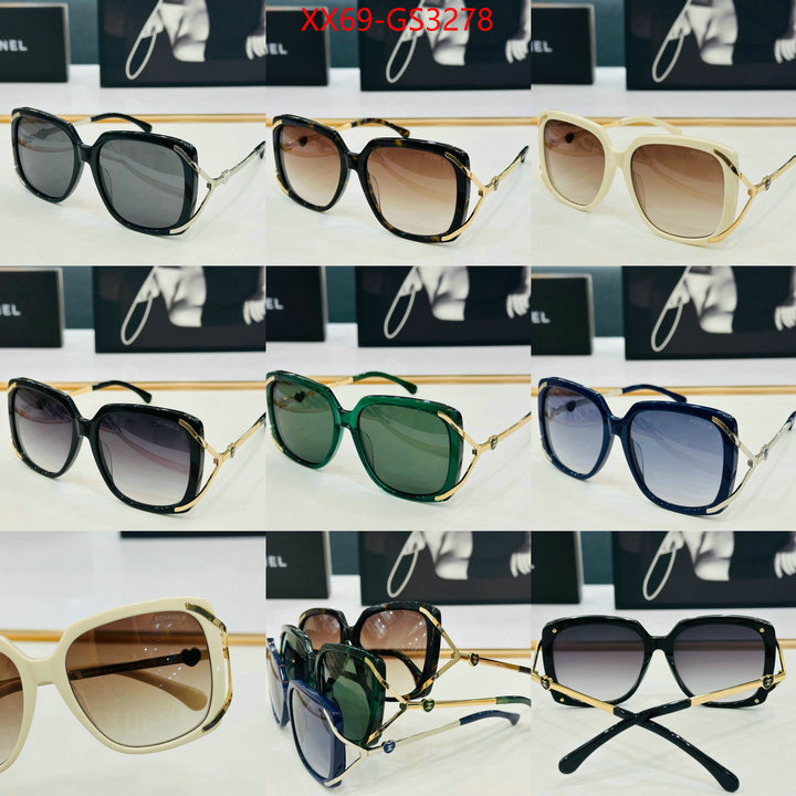 Glasses-Chanel the highest quality fake ID: GS3278 $: 69USD