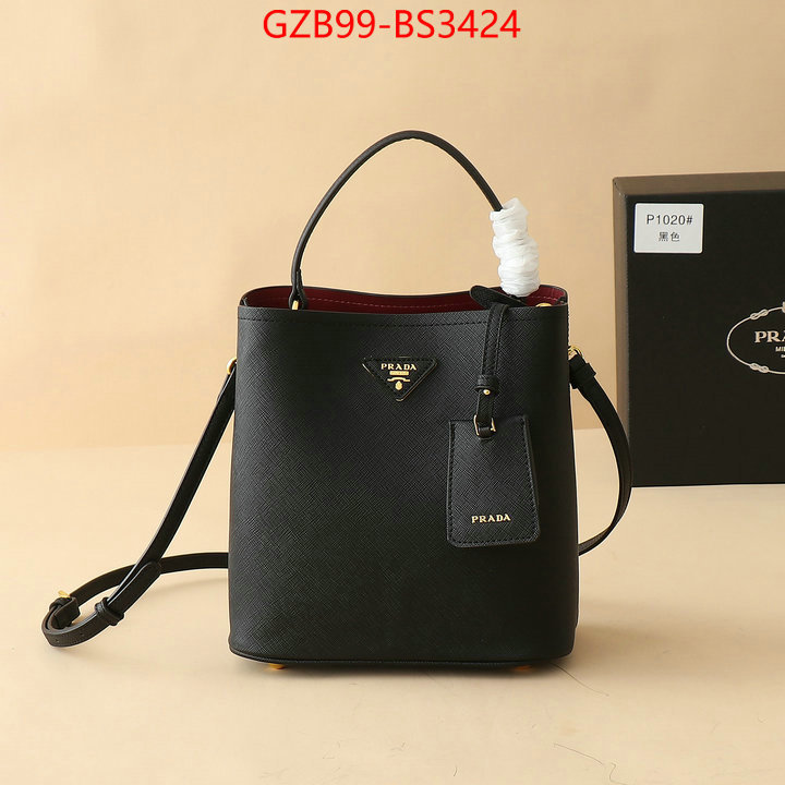 Prada Bags(4A)-bucket bag high quality happy copy ID: BS3424 $: 99USD,