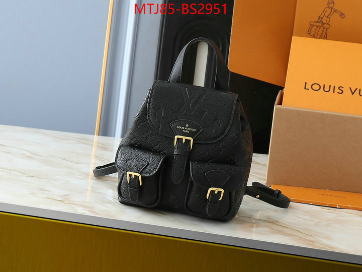 LV Bags(4A)-Backpack- where to buy high quality ID: BS2951 $: 85USD,