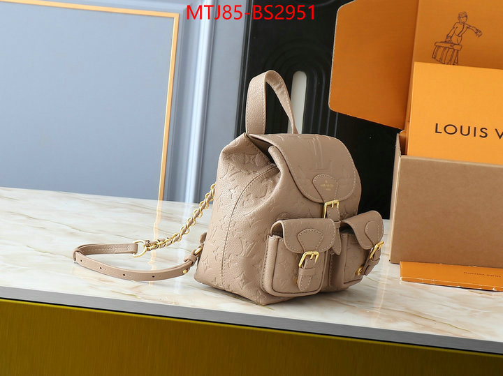 LV Bags(4A)-Backpack- where to buy high quality ID: BS2951 $: 85USD,