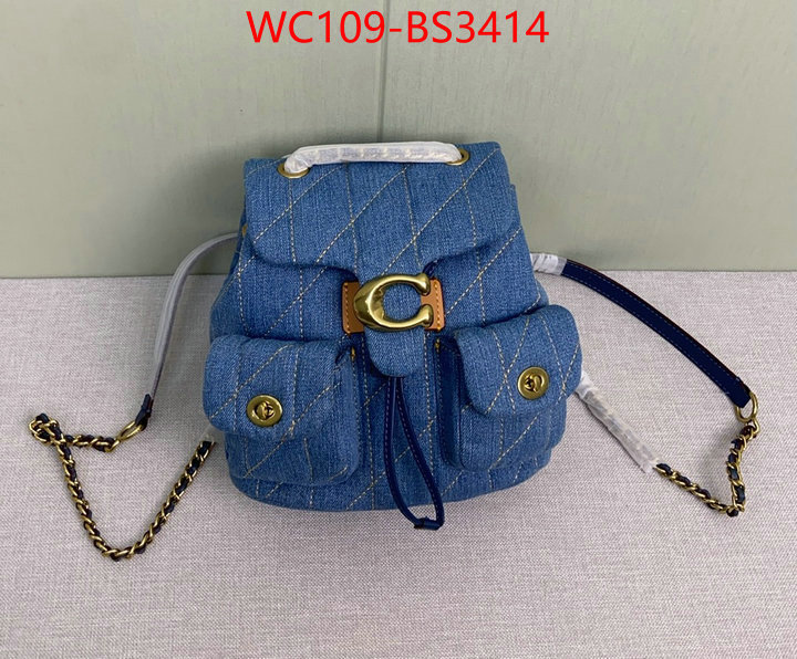 Coach Bags(4A)-Backpack- buy replica ID: BS3414 $: 109USD,