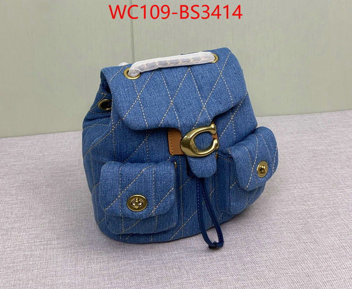 Coach Bags(4A)-Backpack- buy replica ID: BS3414 $: 109USD,