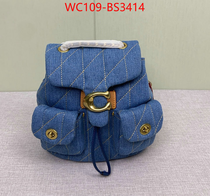 Coach Bags(4A)-Backpack- buy replica ID: BS3414 $: 109USD,