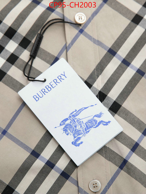 Clothing-Burberry the top ultimate knockoff ID: CH2003 $: 95USD