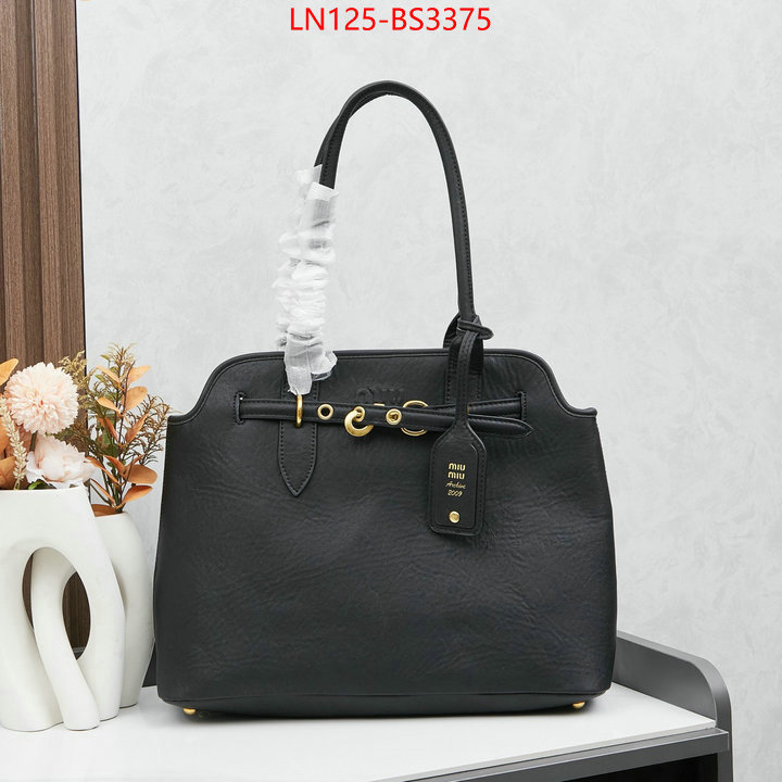 Miu Miu Bags(4A)-Handbag- shop cheap high quality 1:1 replica ID: BS3375 $: 125USD,