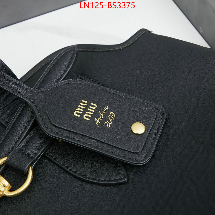 Miu Miu Bags(4A)-Handbag- shop cheap high quality 1:1 replica ID: BS3375 $: 125USD,