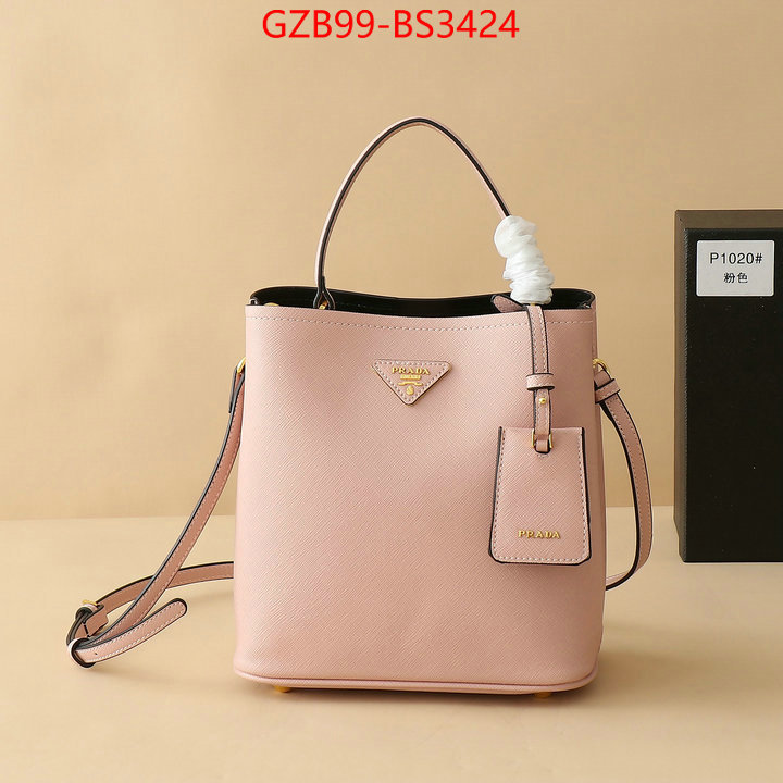 Prada Bags(4A)-bucket bag high quality happy copy ID: BS3424 $: 99USD,