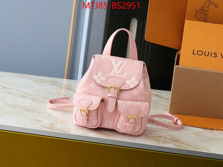 LV Bags(4A)-Backpack- where to buy high quality ID: BS2951 $: 85USD,