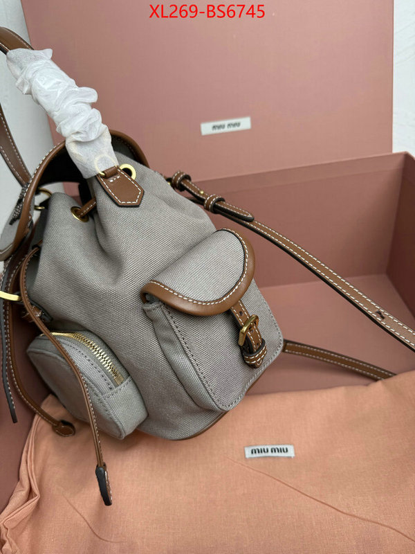 Miu Miu Bags(TOP)-Backpack- 2024 perfect replica designer ID: BS6745 $: 269USD,