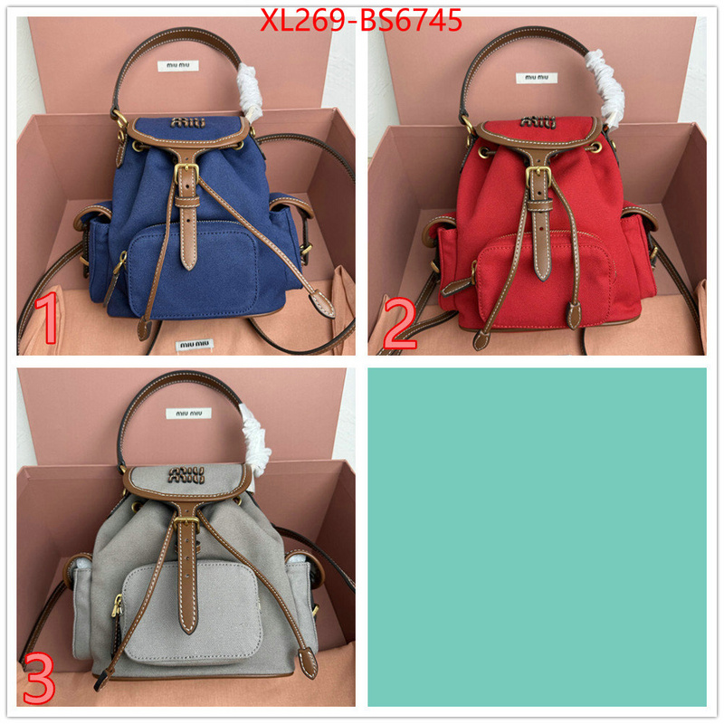 Miu Miu Bags(TOP)-Backpack- 2024 perfect replica designer ID: BS6745 $: 269USD,