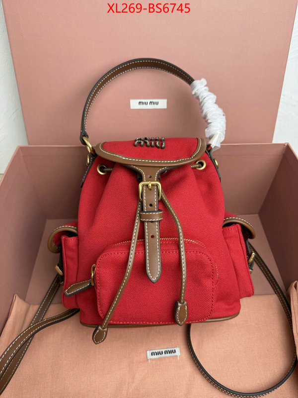 Miu Miu Bags(TOP)-Backpack- 2024 perfect replica designer ID: BS6745 $: 269USD,
