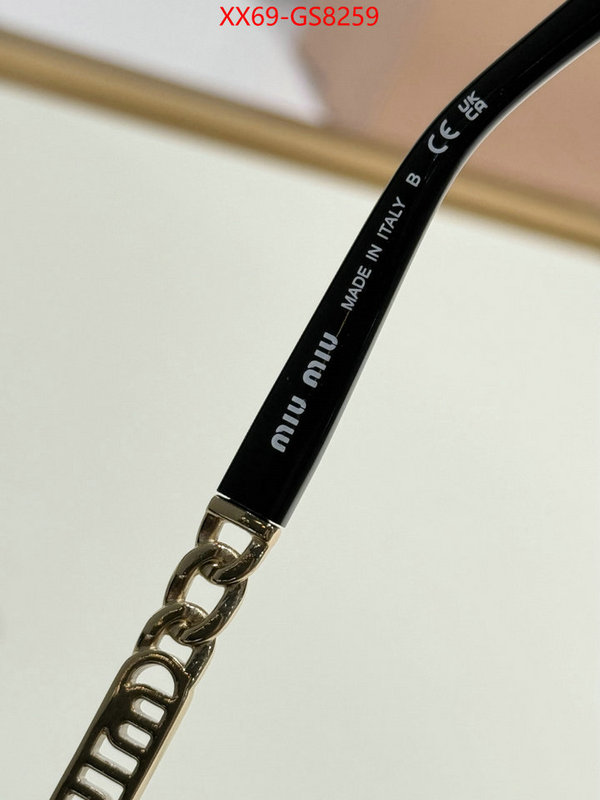 Glasses-Miu Miu aaaaa+ replica designer ID: GS8259 $: 69USD