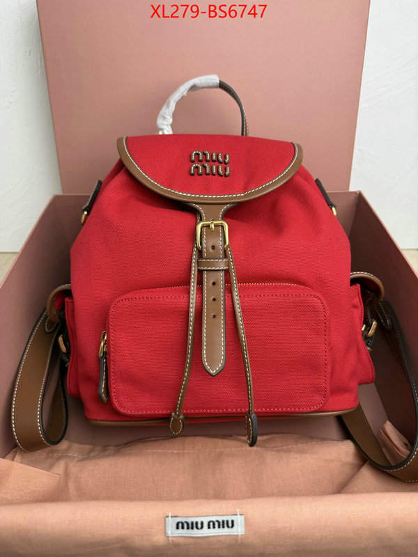 Miu Miu Bags(TOP)-Backpack- mirror copy luxury ID: BS6747 $: 279USD,