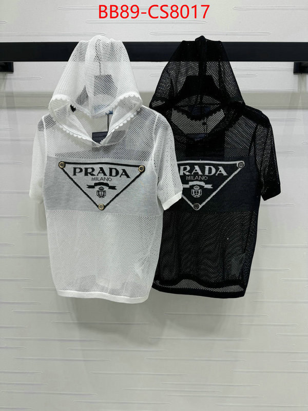 Clothing-Prada best replica new style ID: CS8017 $: 89USD