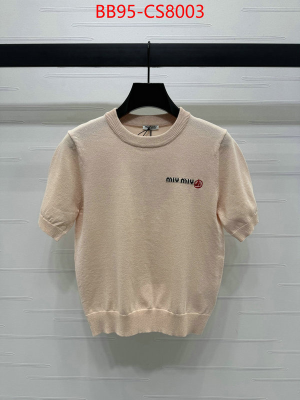 Clothing-MIU MIU exclusive cheap ID: CS8003 $: 95USD