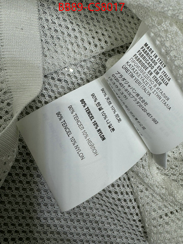 Clothing-Prada best replica new style ID: CS8017 $: 89USD
