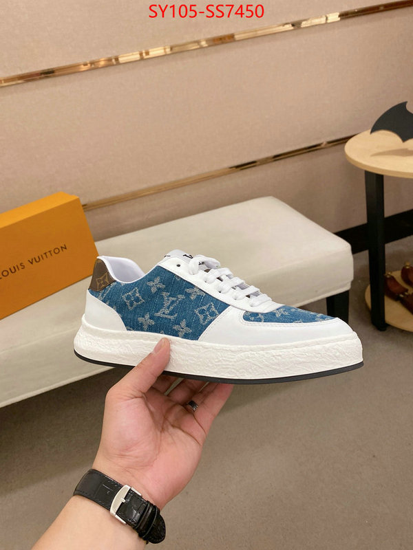 Men Shoes-LV aaaaa+ quality replica ID: SS7450 $: 105USD