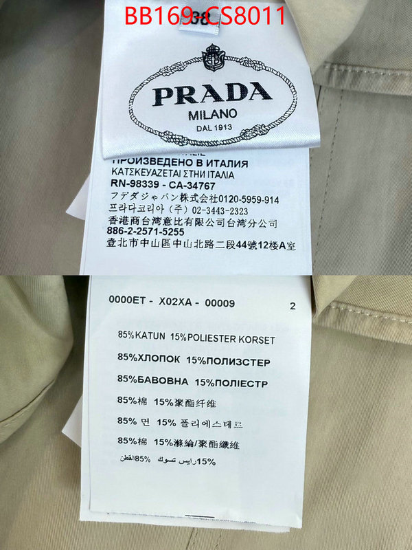 Clothing-Prada what 1:1 replica ID: CS8011 $: 169USD