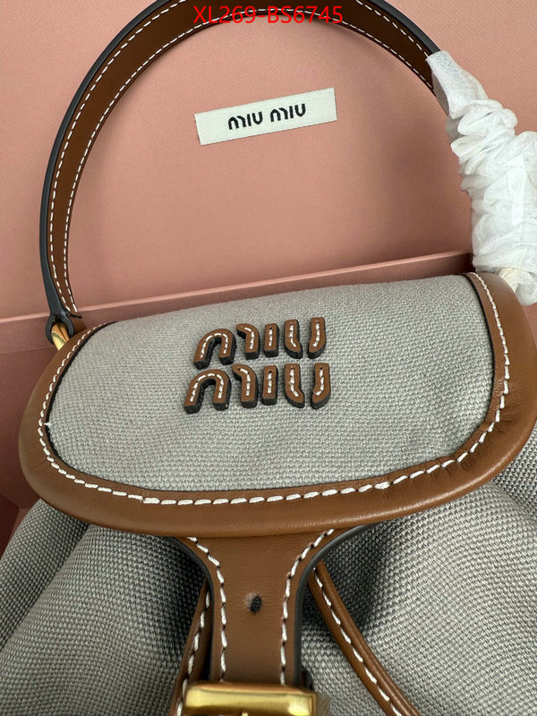 Miu Miu Bags(TOP)-Backpack- 2024 perfect replica designer ID: BS6745 $: 269USD,