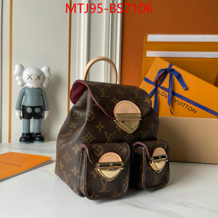 LV Bags(4A)-Backpack- customize the best replica ID: BS7106 $: 95USD,