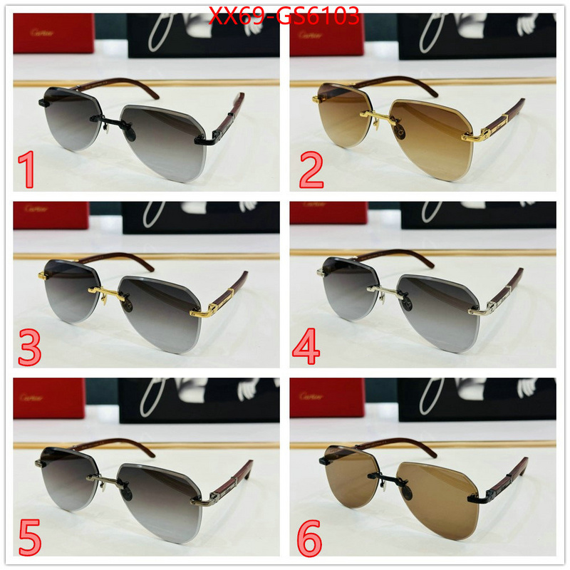 Glasses-Cartier luxury fashion replica designers ID: GS6103 $: 69USD