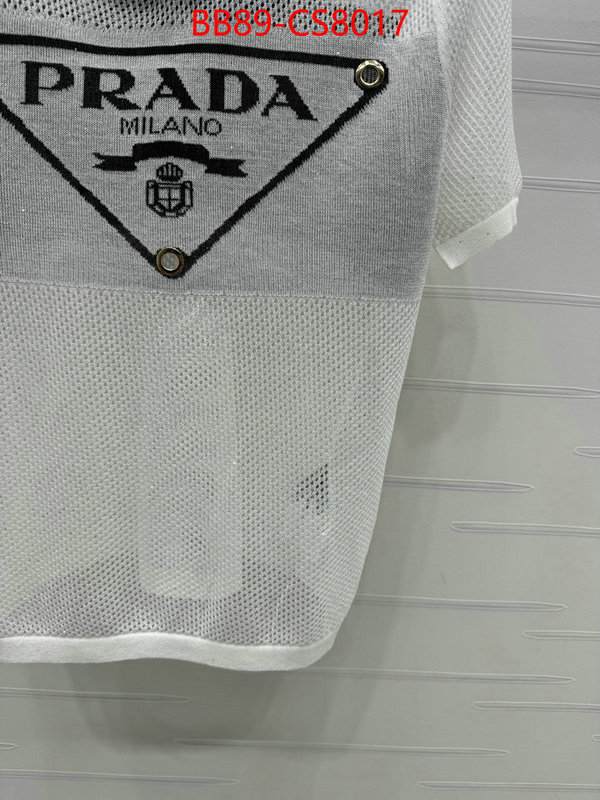 Clothing-Prada best replica new style ID: CS8017 $: 89USD