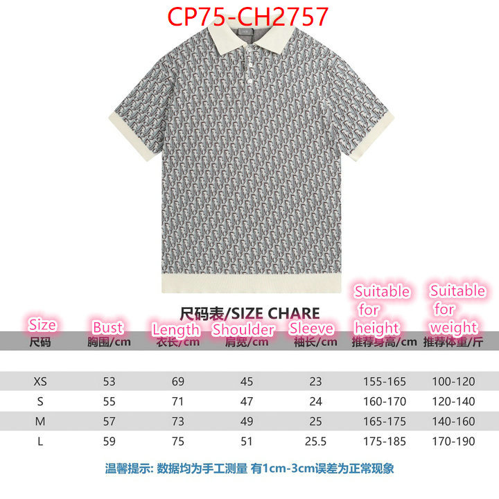 Clothing-Dior shop designer ID: CH2757 $: 75USD